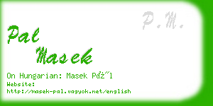 pal masek business card